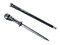 The Costume Center 24" Silver and Black Skull Cane Sword Halloween Prop